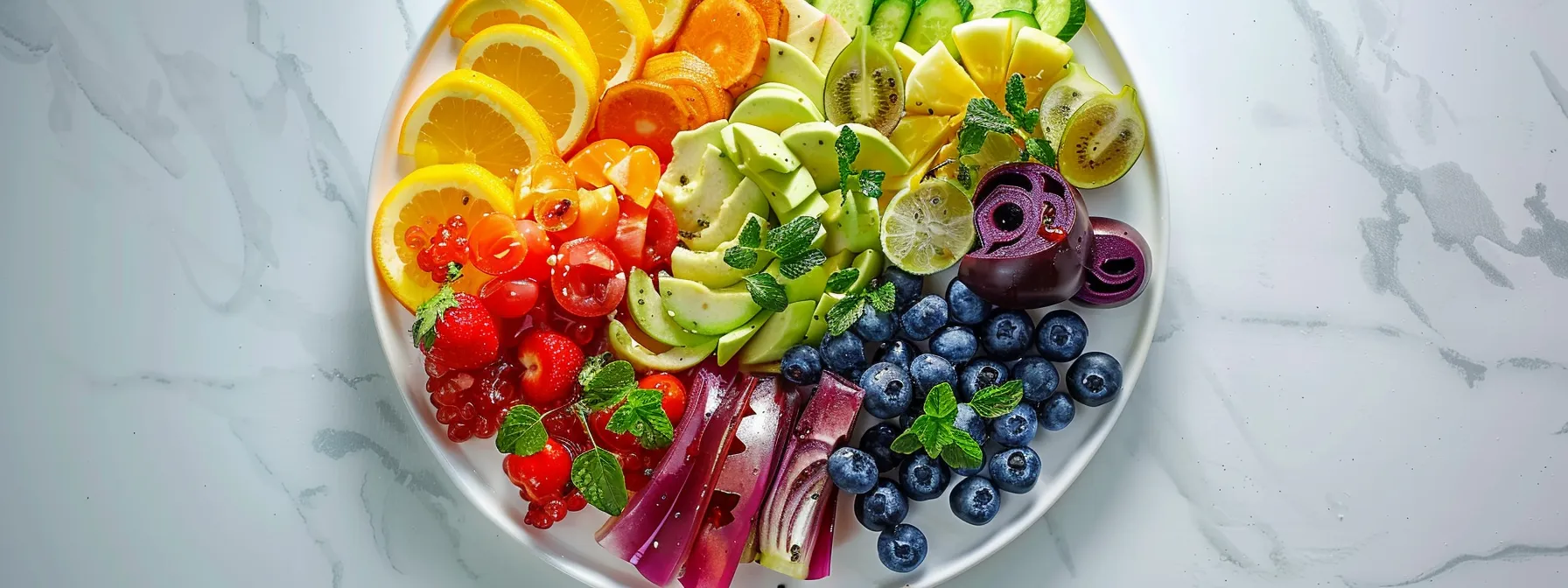 a vibrant plate of colorful, nutrient-rich foods like eggplant and apple cider vinegar, radiating energy and balance, symbolizing the connection between nutrition and chakra alignment.